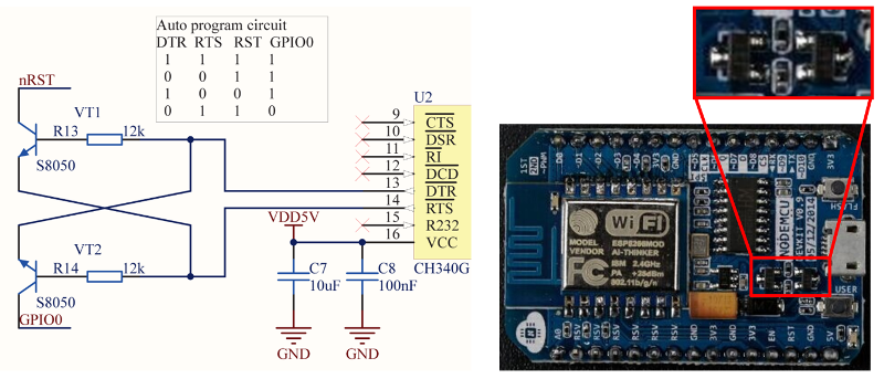 Implementation of nodemcu reset