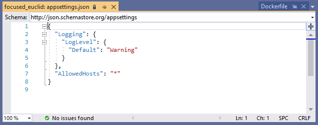 Screenshot of file open for viewing in Visual Studio