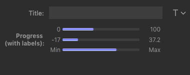 Progress with labels