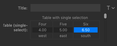 Table single-select